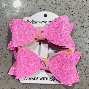 Vans Sparkling Pink Bow Hair Clips